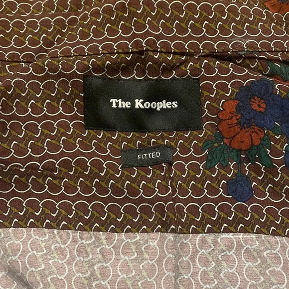 The Kooples - Mens Button Down Shirt - Burgundy - Size Small / Slim Fit - Picture 7 of 10